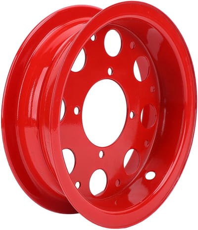 Dailygoods- Motorfiets Velg Sportief Rood Ontwerp - Aluminium Velg - Set van 2 Stuks - Gepolijst - Vervangingsvelgen - Lichtgewicht Aluminium - Motorfietsvelgen