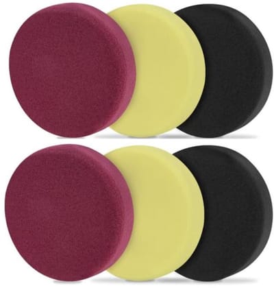 Polijstspons Set - Polijstschijven Waxspons - Auto Polijsten - 6 Verschillende Snijstanden - 150 mm - Multi