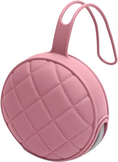 Fopspeentas - Siliconen etui - Kleine spullen bewaren - Gladde ritssluiting - 12 x 12 x 6 cm - Lichtroze