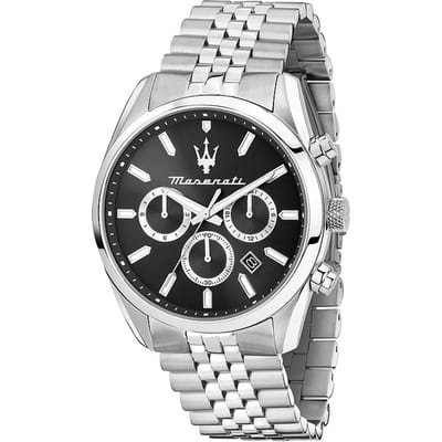 Montre Homme Maserati Attrazione Chronographe Acier Inoxydable Cadran Noir Quartz R8853151022 noir