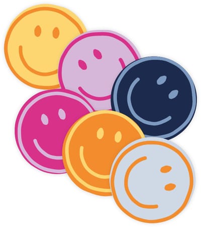 30x Sticker Smiley - Emoji - Mix - Sluitsticker - Sluitzegel - Feeststicker Presentje - Enveloppe - Cadeau - Gift - Cadeauzakje - Traktatie - Leuk inpakken - Sticker - 39mm - 30 Stuks