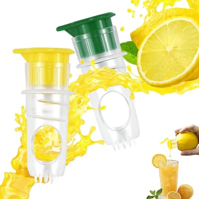 handpers, citruspers met schroefdeksel, limoenpers, citroenpers, citroenpers, citruspers voor sinaasappelen, citroenen, citrusvruchten, 2 stuks