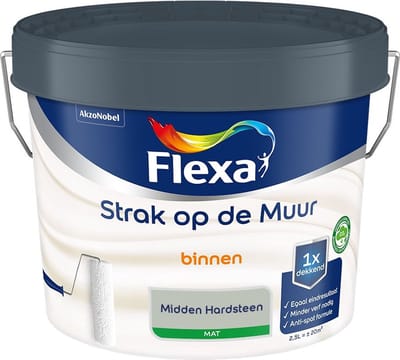 Flexa - Strak Op De Muur Binnen Mat - Midden Hardsteen - Mengverf - 2,5 L