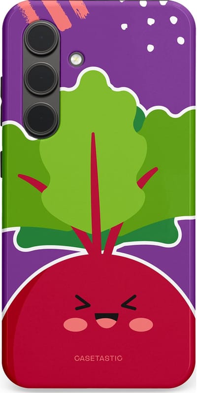 Casetastic Hoesje Geschikt voor Samsung S24 - Stijlvolle Beschermende Duo-layer Case - Kawaii Groenten Look