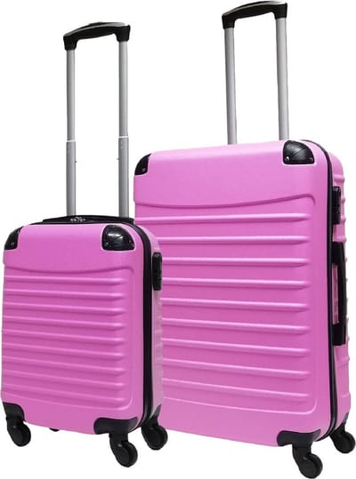 Quadrant - 2 delige ABS Kofferset - Roze