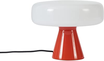 QAZQA knop - Retro Tafellamp - 1 lichts - H 22 cm - Rood - Woonkamer