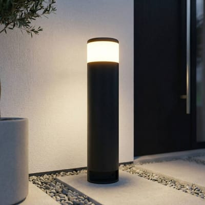 Lucande - Sokkellamp - 1licht - Gegoten aluminium - H: 47.8 cm - G9 - antraciet