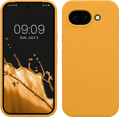 kwmobile telefoonhoesje geschikt voor Google Pixel 10a - Hoesje met siliconen coating - Smartphone case in mango