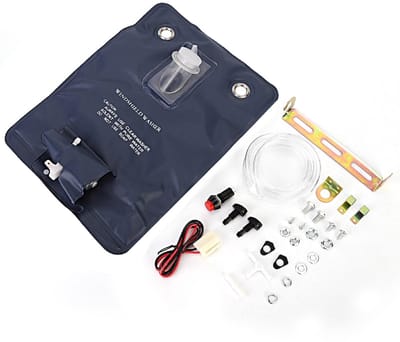 Universele Ruitensproeier Pomp met Fles Bagage Set voor Oude Auto's - 12V