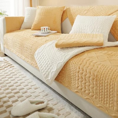 Winter Verdikt Pluche Bankhoezen Jacquard Bankmat Modulaire Bank Slipcovers Antislip Bankdoek Voor Woonkamer Meubilair 30x50 Pillowcase 1pc