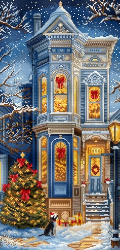 Borduurpakket LETI 9953 - Victorian Christmas - Victoriaanse Kerst