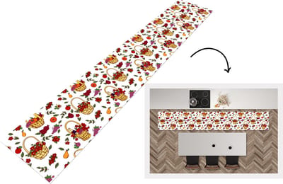 Keukenloper - Loper keuken - Mand - Fruit - Patronen - 300x50 cm - Keukenloper vinyl