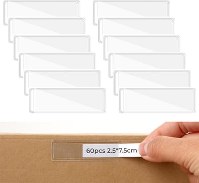 Etikettenhouder zelfklevend - met labelpapier voor dozen, mappen en postvakjes