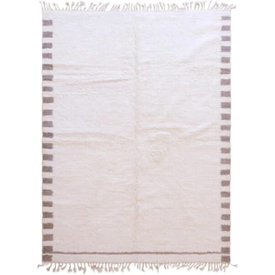 AFK Living Berbertapijt elegant met gestreepte rand van wol