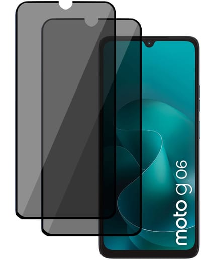 2x TechNow Privé Screenprotector geschikt voor Motorola Moto G06 Screenprotector - Privacy Beschermglas - Rounded - Privacy Proteqt+
