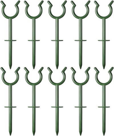 Slanggeleider Set - Slang Houders Gids - Tuin Oprit Paden - 10 Stuks PVC - 19x3.8 cm