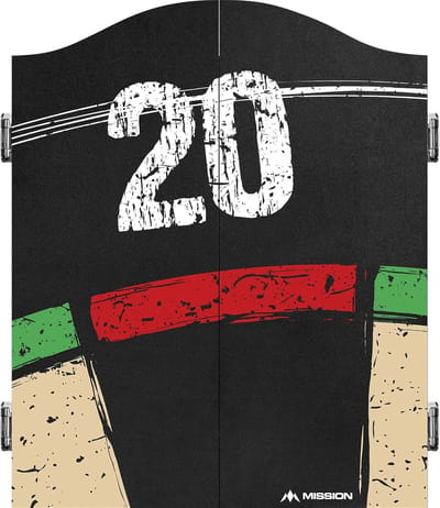 Dartbordkast Deluxe - Dartkast - Darts Spelen - Dubbelzijdig Scorebord - 59 x 49.5 cm - Dubbel Top