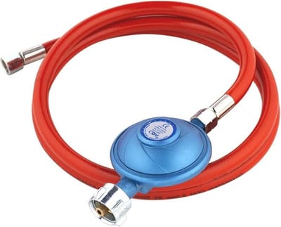 Borvat® Gasregelaar 50 mbar met slang van 150 cm - Drukregelaar voor butaan- of propaangasflessen