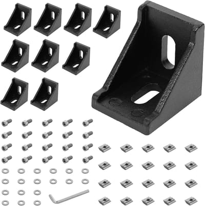 Aluminium Hoekverbinder 30x30, 10 Stuks, 90 Graden Verbinding voor CNC Routers, Stevige Montage Hardware en Profielen