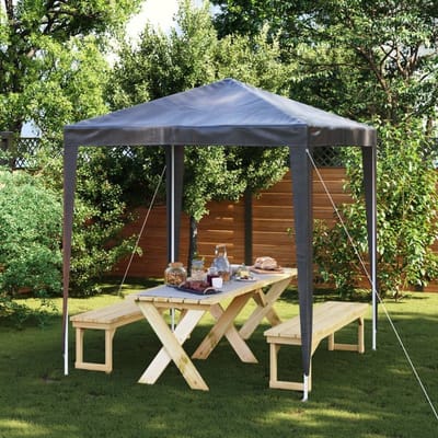 Partytent Paviljoen - Feesttent Tuinpaviljoen - Buitenfeesten Organiseren - Robuust Stalen Frame - 2 x 2 m - Antraciet