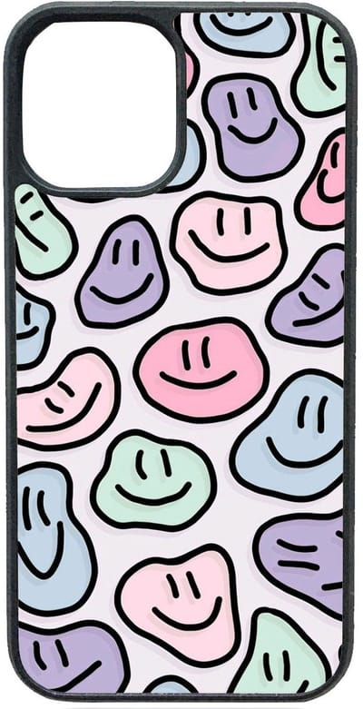 Telefoonhoesje - SMILEY PASTEL - Iphone 12/12 Pro