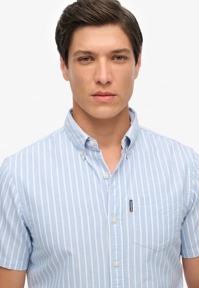 Superdry - Oxford-overhemd met korte mouwen - Heren - Shirts