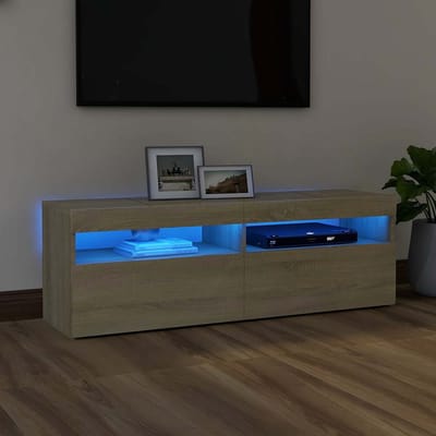 vidaXL - Tv-meubel - met - LED-verlichting - 120x35x40 - cm - sonoma - eikenkleurig
