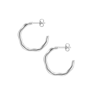 Oorringen - Swirl Zilverkleurig | 25 x 25 mm | Stainless Steel | Fashion Favorite