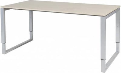 Verstelbaar Bureau - Domino Plus 160x80 Eiken - alu frame