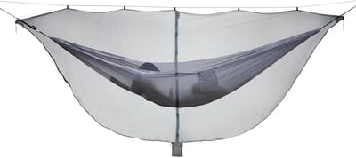 Outdoor Hangmat - Licht Vliegennet - Kamperen en Reizen - Afneembare Overdekking - 3 Meter Lengte - Grijs