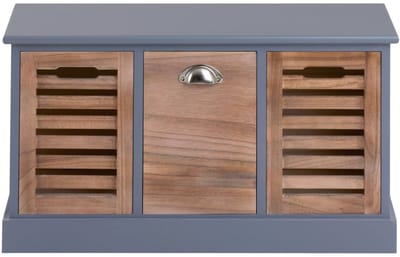Bank TRIENT in grijs/naturel, 3 lades