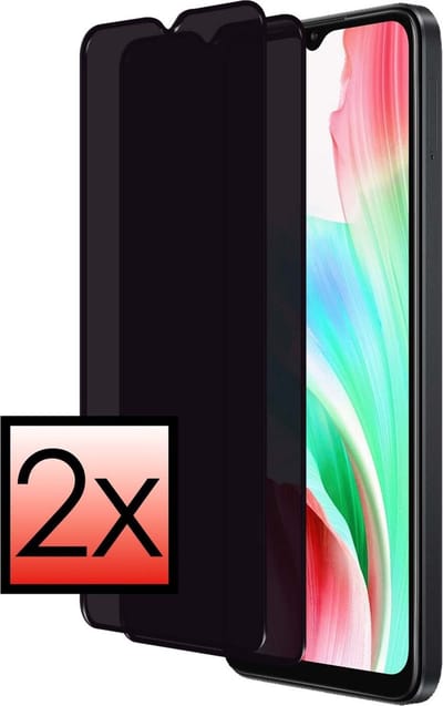 Screenprotector - 2 Stuks - Geschikt voor OPPO A18 - Privacy Filter - Beschermglas - Gehard Glas - Tempered Glass - Screen Protector - Anti Spy - Full Display Cover