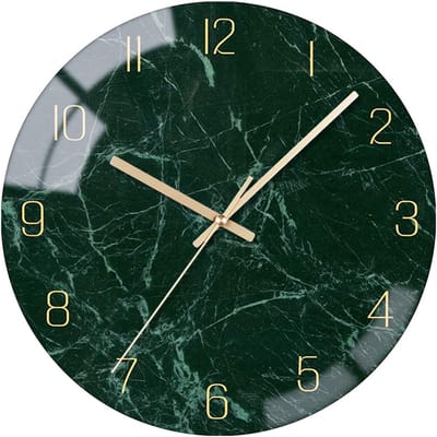 Wandklok - Stille Ronde Klok zonder Tikkend Geluid - 30 cm Kwartshorloge op Batterij - Duidelijke Cijfers en Minimalistisch Ontwerp - Geschikt voor Woonkamer Kantoor en School
