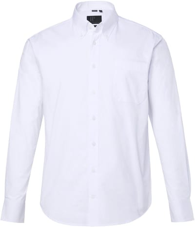 JP 1880 - Heren - overhemd FLEXNAMIC® lange mouwen buttondown kraag Modern Fit - Sneeuwwit - Maat 3XL