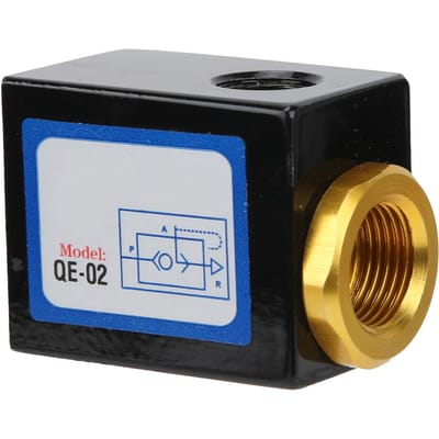 QE‑02 Vanne d'échappement rapide Alliage d'aluminium Composant pneumatique Universel pour Diamètre de tuyau G1 4