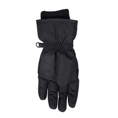 Mountain Warehouse Kinderen Faux Fur Gevoerde Isotherm Sneeuwhandschoenen (Zwart)