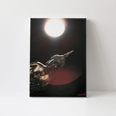 Buddha | Close-up | Licht | Stichting BY Amanda | Canvasdoek | Wanddecoratie | 40CM x 60CM | Schilderij