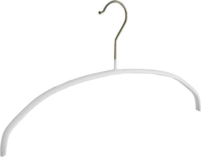 De Kledinghanger Gigant - Kledinghanger - Volwassenen - 8313 - 50 Stuks - Blousehanger - Shirthanger - metaal - Wit - Anti-slip Coating - 40 cm - Kleerhanger (8313_01/50)
