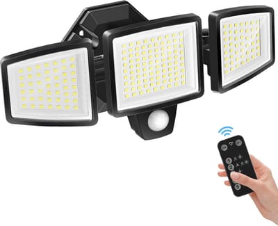 Sterke Buitenlamp met Bewegingsmelder en Afstandsbediening - 1800 Lumen