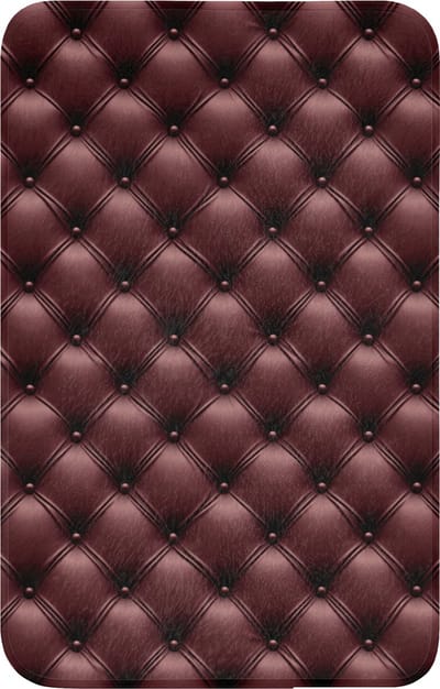 WC mat 50x80 cm - Antislip - Leer - Patroon - Bordeaux - Toiletmat - Vloermat - Douchemat - Toilet tapijt - Toiletmatten