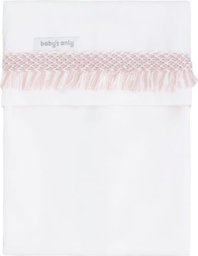 Baby's Only Wieglaken gebreide bies Happiness - Oud Roze/Ecru - 80x100 cm