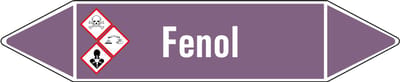 Fenol leidingmarkering op vel - basen 126 x 26 mm - 5 per vel