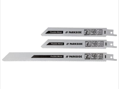 PARKSIDE® Zaagbladenset Grof metaal voor Reciprozagen  - 3 verschillende zaagbladen - zijn geschikt voor gangbare reciprozagen met 12,7 mm-universel houder (1/2")