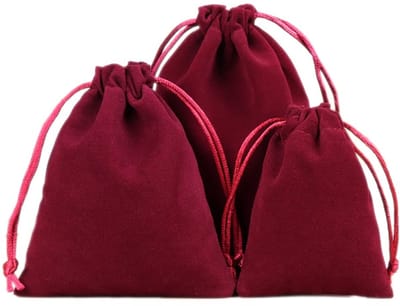 Dailygoods- Cadeauzakjes Fluwelen - 24 Stuks - 8 x 10 cm - Trekkoord - Sieradenzakjes - Snoepzakjes - Duurzaam Flanel - Sieradenzakje