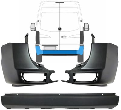 Achterbumper voor Volkswagen Crafter 2005-2017 / Set
