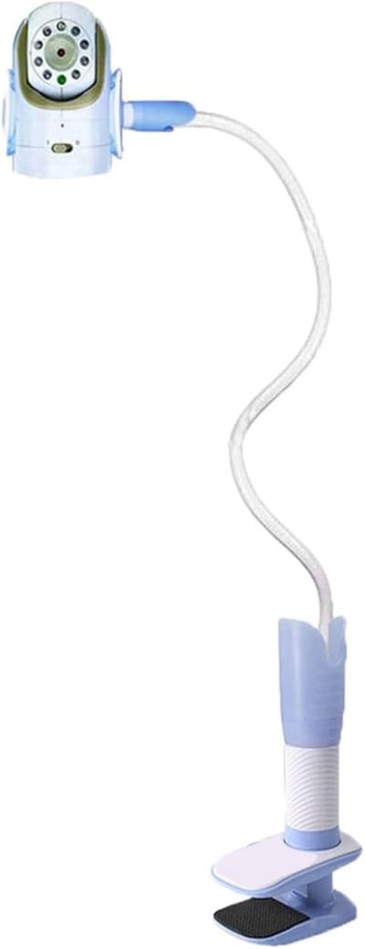 Babyfoon houder - Baby Camerahouder - - Babycamera klemstandaard -Babyfoonhouder, babyfoonstandaard met 3 banden, geen boren, flexibele, verstelbare camerabevestiging, universele monitorplank, compatibel met de meeste babyfoons (Wit)