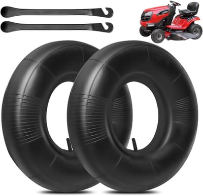 Slangbanden 2 stuks - Reserve binnenbanden - Kruiwagen reparatie - Duurzaam rubber - 15 x 6.00-6 - Zwart