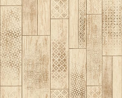 Hout Behang Beige Zandkleur 33089-4 – Natuurlijke Houtlook – Warm & Modern Interieur