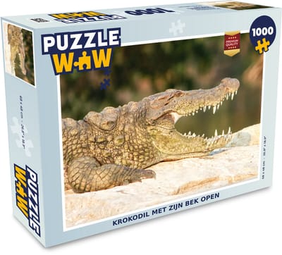 Puzzel Krokodil - Tanden - Reptielen - Legpuzzel - Puzzel 1000 stukjes volwassenen