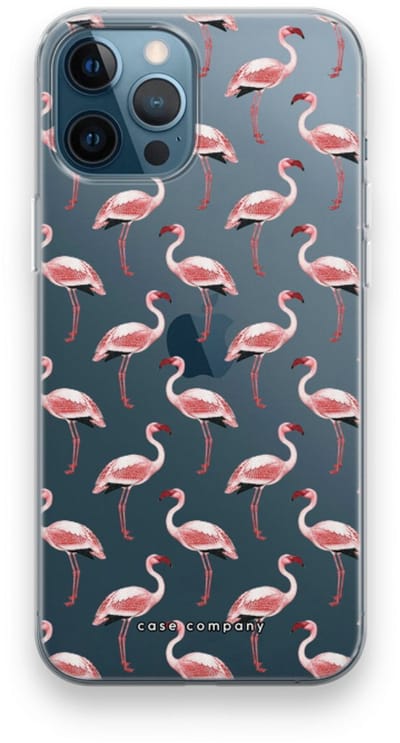 Case Company® - Hoesje geschikt voor iPhone 12 Pro hoesje - Flamingo - Soft Cover Telefoonhoesje - Bescherming aan alle Kanten en Schermrand